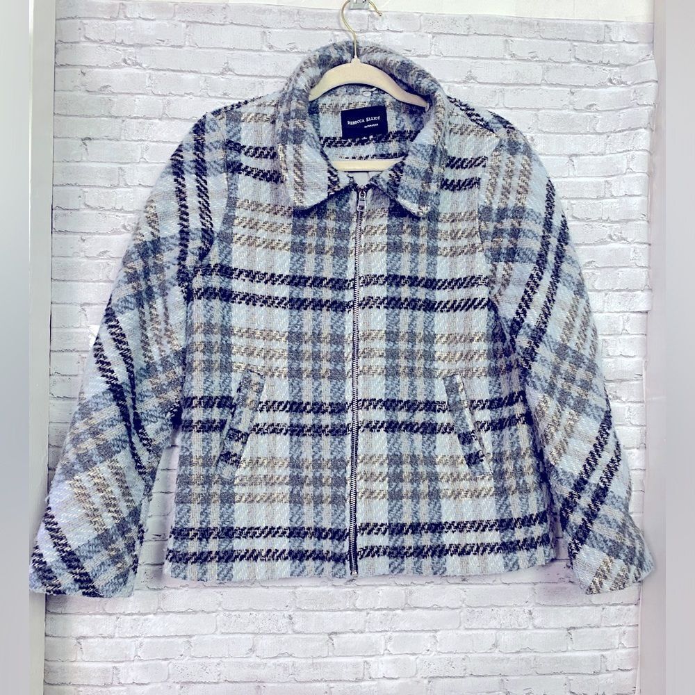 Rebecca Elliott plaid jacket Sz S‎